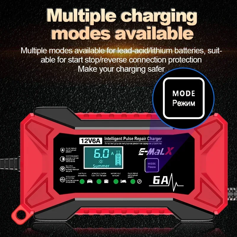 New 12V 6A  LiFePO4 14.6V Smar - огляд і ціна Agm Deep Cycle Battery