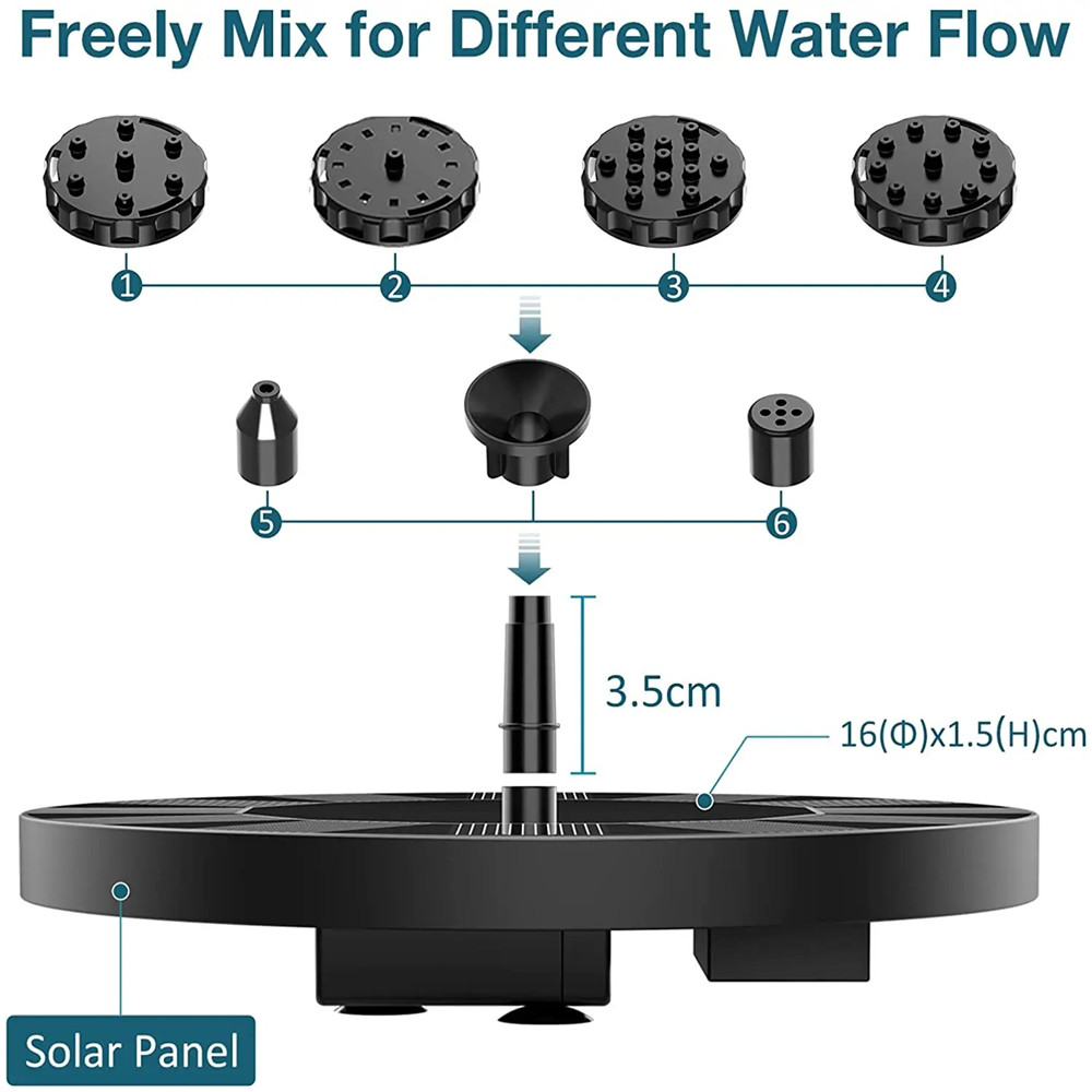 13cm Floating Solar Panel Sola - огляд і ціна Solar Pool Pump Kit