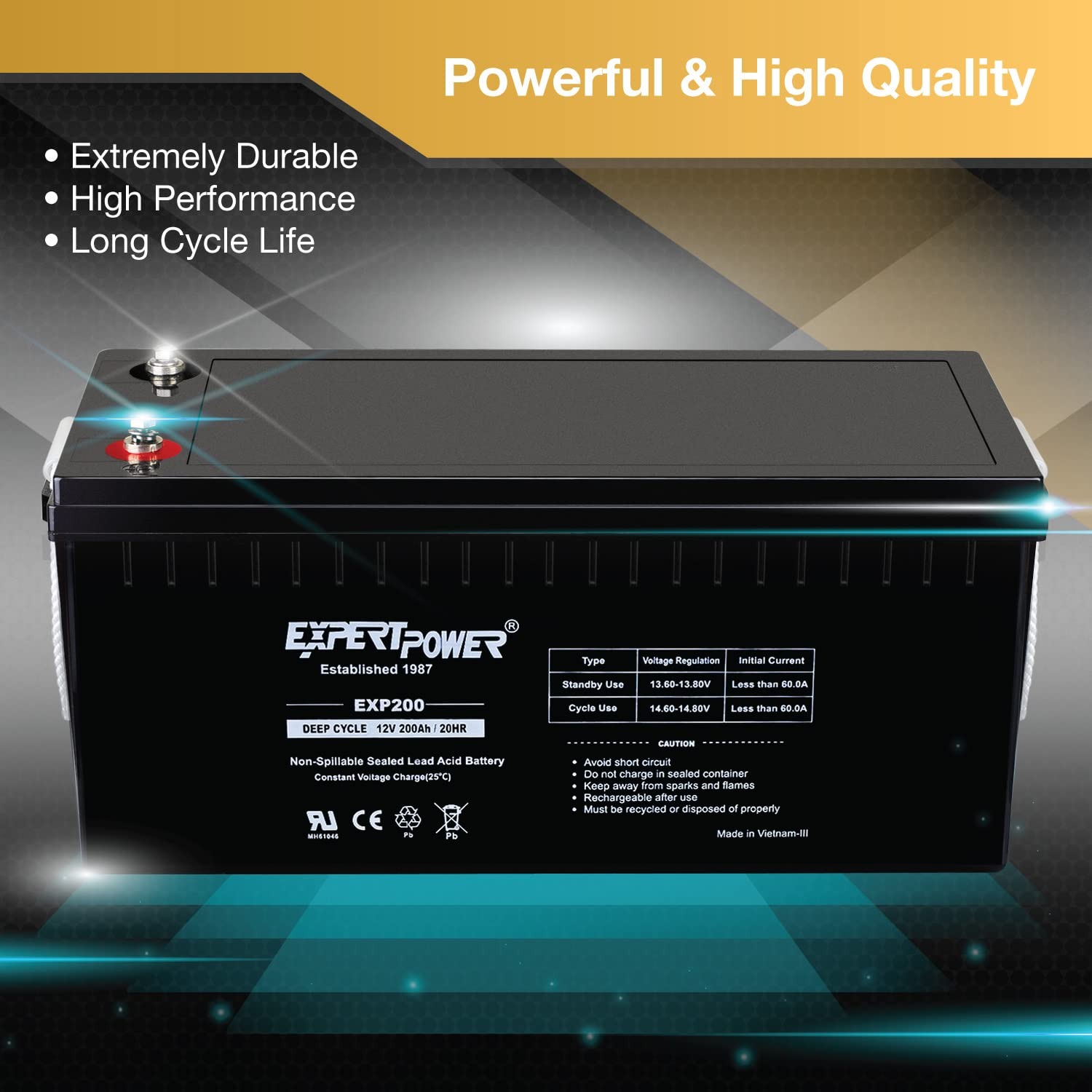 EXP200 12V 200Ah AGM Deep Cycl - огляд і ціна Agm Deep Cycle Battery
