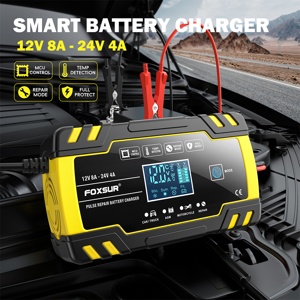 FOXSUR FBC122408D 12V 8A 24V 4 - огляд і ціна Agm Deep Cycle Battery